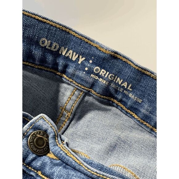 Old Navy Original Women's Mid Rise Denim Jeans Straight Leg Light Wash Size 16R - Picture 6 of 7